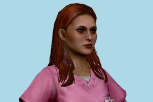 Lisa Garland Silent-Hill, woman, female, girl, people, human, xna, characters, rigged